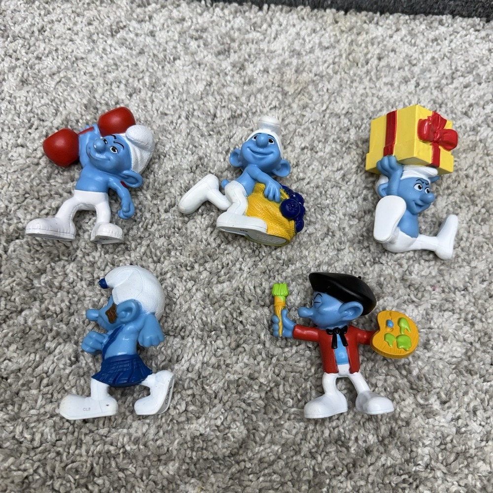 Smurf PVC Payo Figures lot x5 toy Smurf action figures - Picture 12 of 15